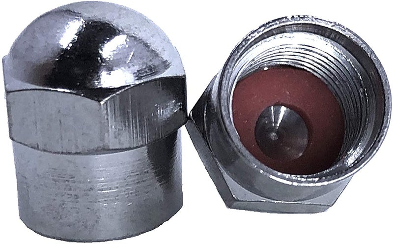 Muzzys -Set of 100- Premium Chrome Valve Stem Caps, Tire Rim Wheel Nuts, TPMS Safe, Chromies, Universal Fit: Car, Truck, Bike, Corrosion Proof - Image 2